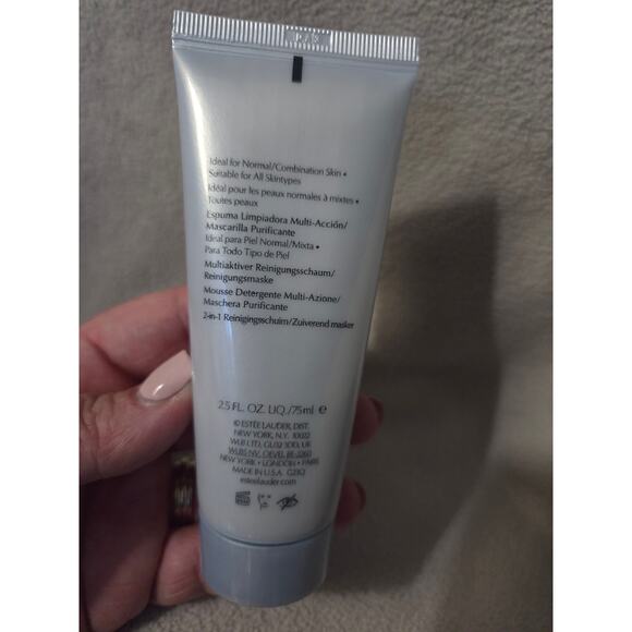 NEW Estee Lauder Perfectly Clean Multi-Action Creme Cleanser Mask 2.5 oz Travel - Picture 2 of 2